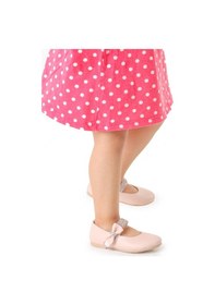Resim Kiko Kids Cırtlı Kız Çocuk Taşlı Babet Ayakkabı 252 Cilt Pudra 001 