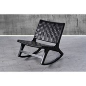 Resim NAPOLYON Deri Sallanır Berjer Koltuk- siyah 