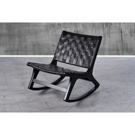 Resim NAPOLYON Deri Sallanır Berjer Koltuk- siyah 