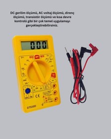 Resim Çok Fonksiyonlu Dijital Multimetre Elektrik Test Cihazı 