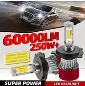 Resim Chuangyinshop 2 Adet 6000k Ultra Beyaz Işık H13/9008 9005/hb3 9006/hb4 H1 H4 H7 H11 9007 Led Far Ampulü Canbus 60000lm 