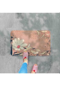 Resim Dijital Baskılı Desenli Dekoratif Dış Kapı Önü Ve Iç Mekan Paspası Yıkanabilir Kaymaz Taban Sarı 