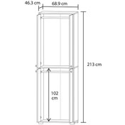 Resim Bükreş No.1 2 Askılı Bebek Odası Dolabı 