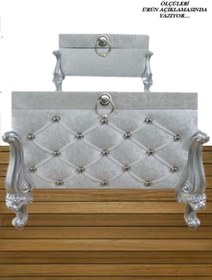 Resim Hasret Çeyiz Sandık Gelin Damat Söz Nişan Bohça Çeyiz Sandığı 2li 0605 