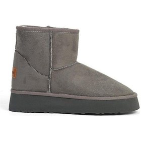 Resim Pierre Cardin Kadın İçi Peluş Süet Füme Yüksek Taban Günlük Bot 52710 Füme 