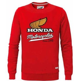Resim Honda Bisiklet Yaka Kırmızı Sweatshırt 
