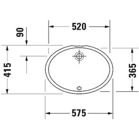 Resim Duravit - Dune Tezgahaltı Hilton Lavabo Beyaz 52 Cm - 0481570000- Beyaz 