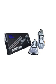 Resim MARCOMEN Urban Edge Beyaz Gri Erkek Spor Ayakkabı – Günlük Süet Hafif Sneaker 