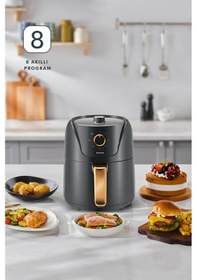 Resim Homend Airfryday 2505H 8 Farklı Programlı, Yağsız Fritöz 4.3 L Airfryer 