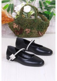 Resim Fort 01-625 Soft Taş Toka Detaylı Rahat Kadın Babet Gümüş 