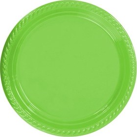 Resim Tabak Plastik 22 Cm (25 Adet) Yeşil 