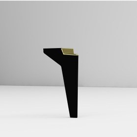 Resim Elegance 19 Cm Sehpa,tv Ünitesi Mobilya Ayağı 5 Adet Siyah-altn 