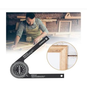 Resim BGA Marangoz 360 ° Gönye cetvel tezgah Testere İletki gönye İç Dış Gönye Açı Bulucu 