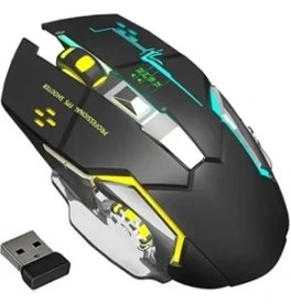 Resim Raynox RX-GM808 Gaming Wireless Rgb Oyuncu Mouse Şarjlı Pilsiz Sessiz Click 