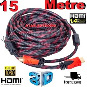 Resim Ata Elektronik 15 Metre Sargılı Hdmi Kablo Full Hd 2160p Kaliteli HDMİ 