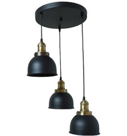 Resim Dylight Retro Metal Siyah 3 Lü Eskitme Duylu Dekoratif Rustik Sar 