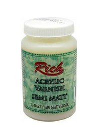 Resim Rich Su Bazlı Vernik Yarı Mat Semi Matt Acrylic Varnish 250 Cc. 
