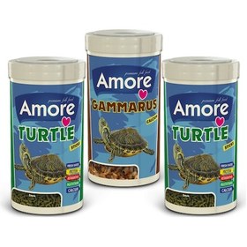 Resim Turtle Sticks 500ml ve Gammarus 250ml Kalsiyumlu Kaplumbağa Yemi 