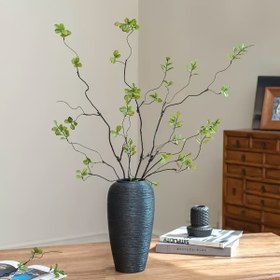 Resim Bahar ve Sonbahar için 5 adet Yapay Çiçek Çubuğu, Sahte Ficus Çalı Bitkileri, Bahar için Yapay Ficus Dalakları, 2 adet Kırmızı Yapay Celastrus orbiculatus Çalı Bitkileri, Sahte Yapraklı Sonbahar Eucalyptus Dalakları, Bahar Ev Ofisi Düğün Vazo Dolgu Dekorasyonu için 