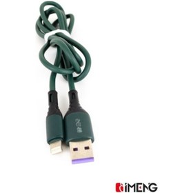 Resim Imeng 6A Usba To Lightning Data Ve Hızlı Şarj Kablosu Ml60 Yeşil 