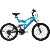 Resim Bisan Jumper Çocuk Bisikleti 34 cm V Fren 20 Jant 18 Vites Açık Mavi Parlak Siyah 