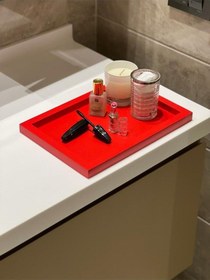 Resim Elma Şekeri Dikdörtgen Rengi Model Dekorasyon Düzenleyici Ahşap Tepsi 