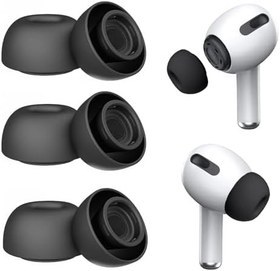 Resim Moloppo AirPods Pro ve AirPods Pro 2. Nesil için Gürültü Azaltma Delikli 3 Çift Yedek Kulak Uçları, Şarj Kutusuna Uygun, Kaymaz Yumuşak Kulak Uçları Airpods Pro/Pro 2 ile Uyumlu (3 Çift L) 