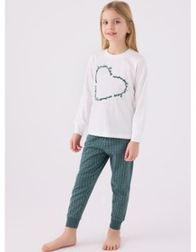 Resim Arnetta 3050 Kız Çocuk Love Uzun Kol Pijama Takım 