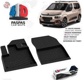 Resim Citroen Berlingo 3 4D Havuzlu Paspas Siyah Ön 2 Parça 2019-2023 Arası 