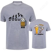 Resim Kuclut Erkek Moda İskelet Bira T-shirt - Komik Cuma Günü Kısa Kollu Teeslacivert Lacivert 