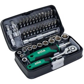Resim Elta 14000005078 1/4'' Altıköşe Cırcırlı Lokma Anahtar Ve Bits Uç Seti 38 Parça 