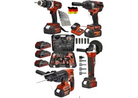 Resim Dynamic Max 4'lü Set 2-26 Şarjlı Hilti-Şarjlı TAŞLAMA-13MM Şarjlı Darbeli Matkap-Şarjlı Somun Sıkma Makina Uçlar 