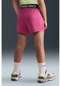 Resim Nike Pro Fleece Dri-fıt Shorts Kids Pink Kız Çocuk Şortu Pembe 