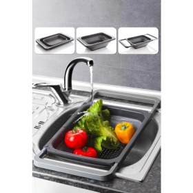 Resim PremiumPort Pratik ve Geniş Kapasiteli Akordiyon Katlanabilir Lavabo Süzgeci 
