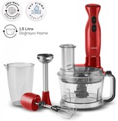 Resim Karaca Pro-Multimax Mutfak Robotu Red Turbo Fonksiyonlu 2000 W Güçlü Motor 
