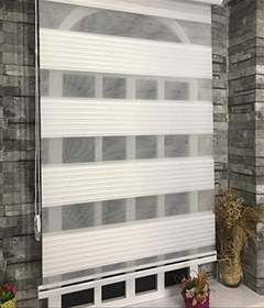 Resim StorBurada Pliseli Stor Zebra Perde Ekru STB481-D Ekru 180 x 260 