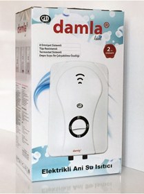 Resim Damla Ideal Elektrikli Şofben - 8 Emniyetli - 7500w - Banyo Şofbeni - Ani Su Isıtıcı Şohben 