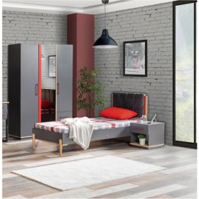 Resim Setay Mobilya Setay Antre Genç Odası Takımı Karyola Dolap Komodin 