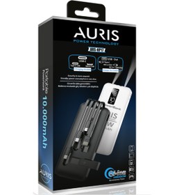 Resim güvenlisepet Auris KP17 10.000 Mah PowerBank 37.5 W Pd Hızlı Şarj 4 Adet Kablo Hazneli Type C Şarj Port 