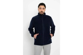 Resim Unisex Anti-Pilling Tüylenme Yapmayan Standart Fit Tam Fermuarlı Soğuk Geçirmez Polar Hırka 