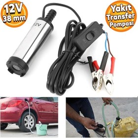 Resim Araç Mazot Pompası 12v 38 Mm İnce Dalgıç Tipi Yakıt Transfer Pompası 