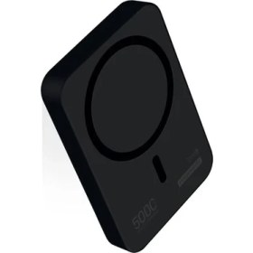 Resim 5000 Mah 15W Magsafe Destekli Txm5 Powerbank – Kablosuz Şarj + Stand Tasarım Siyah 