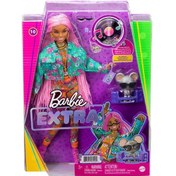 Resim Gxf09 Barbie Extra - Pembe Örgü Saçlı Bebek. 3 Yaş 
