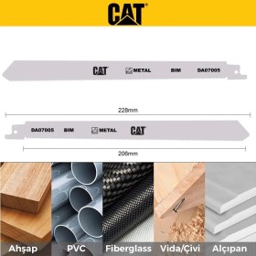 Resim Cat DA07005 228MM 2 Parça Profesyonel Metal/çivili Ahşap Kesme Tilki Kuyruğu Testere Ucu 