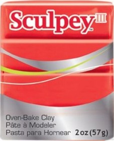 Resim Sculpey Iıı Polimer Kil 583 Red Hot Red Sıcak Kırmızı 