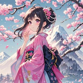 Resim Silent Looking Back Japon Pembe Kimono Kız 5D DIY Elmas Boyama Tam Daire Çapraz Dikiş Seti Çerçevesiz Taş Süsleme Hediye Doğum Günü Hediyesi Yetişkin Elmas Nakış Mozaik Başlangıç Elmas Boyama Kiti Yuvarlak Nokta Delme ile Tamamlanmış, Ev Dekoru ve Oda Duvarları için Çok Uygun 