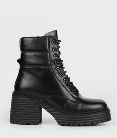 Resim Kadın Siyah Hakiki Doğal Deri Bot & Bootie Siyah 