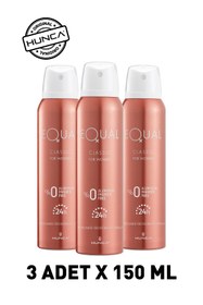 Resim Equal Kadın Edt Parfüm 75 ml & Deodorant 3*150 ml Avantajlı Set, Roll On Hediyeli 