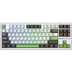 Resim Aula F87 Mekanik Rgb Tkl Gray Switch Kablosuz Makrolu Hot Swap Klavye 