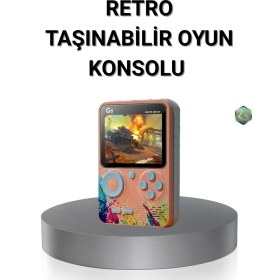 Resim Hsc Bilişim Retro Taşınabilir Oyun Konsolu 500 Klasik Oyunlu, 3.0 Inç Renkli Ekran 